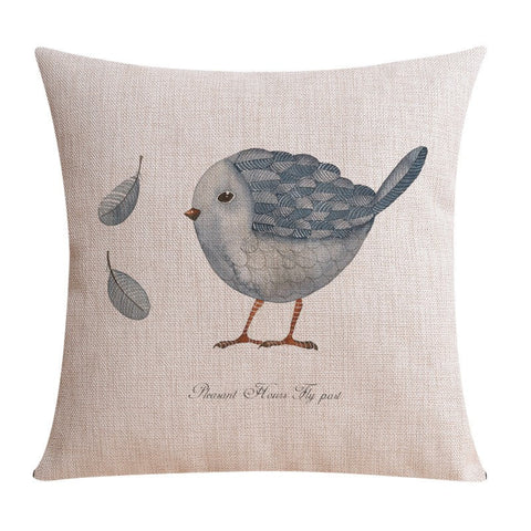 Simple Decorative Pillow Covers, Decorative Sofa Pillows for Children's Room, Love Birds Throw Pillows for Couch, Singing Birds Decorative Throw Pillows-artworkcanvas