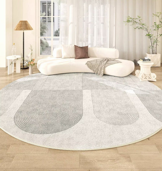 Modern Floor Carpets under Dining Room Table, Large Geometric Modern Rugs in Bedroom, Contemporary Abstract Rugs for Living Room-artworkcanvas