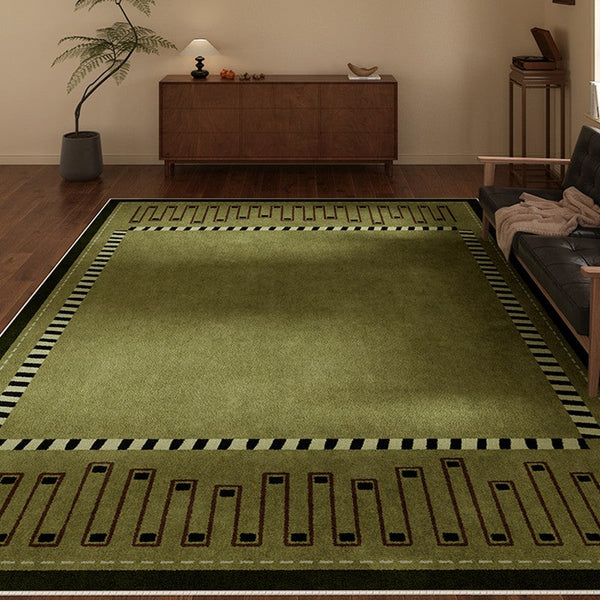 Dining Room Floor Carpets, Large Modern Rugs in Living Room, Green Contemporary Rugs for Bedroom, Mid Century Modern Rugs under Sofa-artworkcanvas