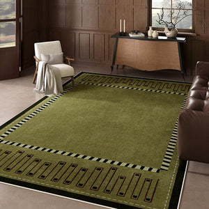 Large Modern Rugs in Living Room, Green Contemporary Rugs for Bedroom, Mid Century Modern Rugs under Sofa, Dining Room Floor Carpets-artworkcanvas