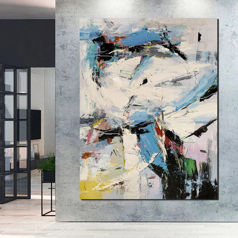 Bedroom Modern Wall Art Paintings, Palette Knife Paintings, Acrylic Paintings on Canvas, Large Paintings Behind Sofa, Abstract Painting for Living Room-artworkcanvas