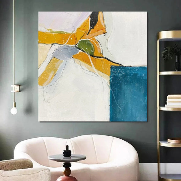 Bedroom Wall Art Paintings, Contemporary Wall Art Paintings, Acrylic Paintings for Living Room, Large Simple Modern Art, Abstract Acrylic Painting-artworkcanvas