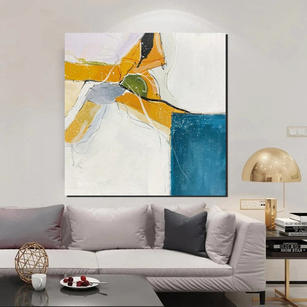 Bedroom Wall Art Paintings, Contemporary Wall Art Paintings, Acrylic Paintings for Living Room, Large Simple Modern Art, Abstract Acrylic Painting-artworkcanvas