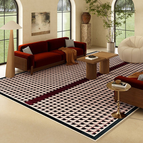 Modern Rugs for Dining Room, Contemporary Modern Rugs, Geometric Contemporary Rugs Next to Bed, Mid Century Area Rugs for Living Room-artworkcanvas