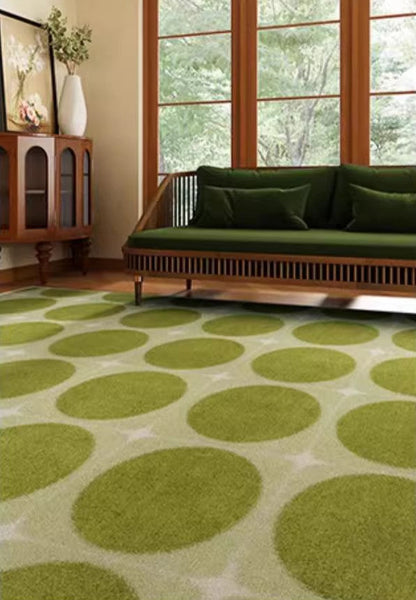 Modern Rug Ideas for Living Room, Mid Century Contemporary Area Rugs for Dining Room, Green Modern Rugs for Living Room-artworkcanvas