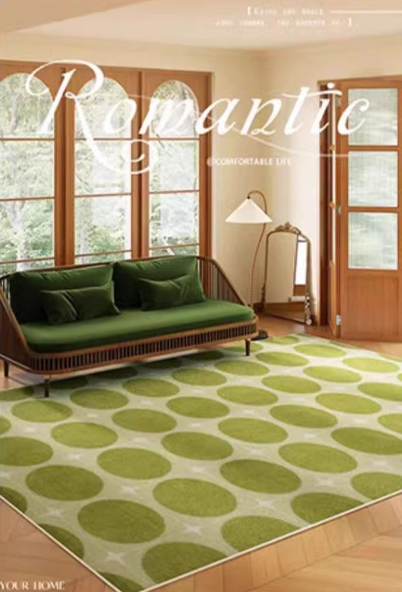 Modern Rug Ideas for Living Room, Mid Century Contemporary Area Rugs for Dining Room, Green Modern Rugs for Living Room-artworkcanvas