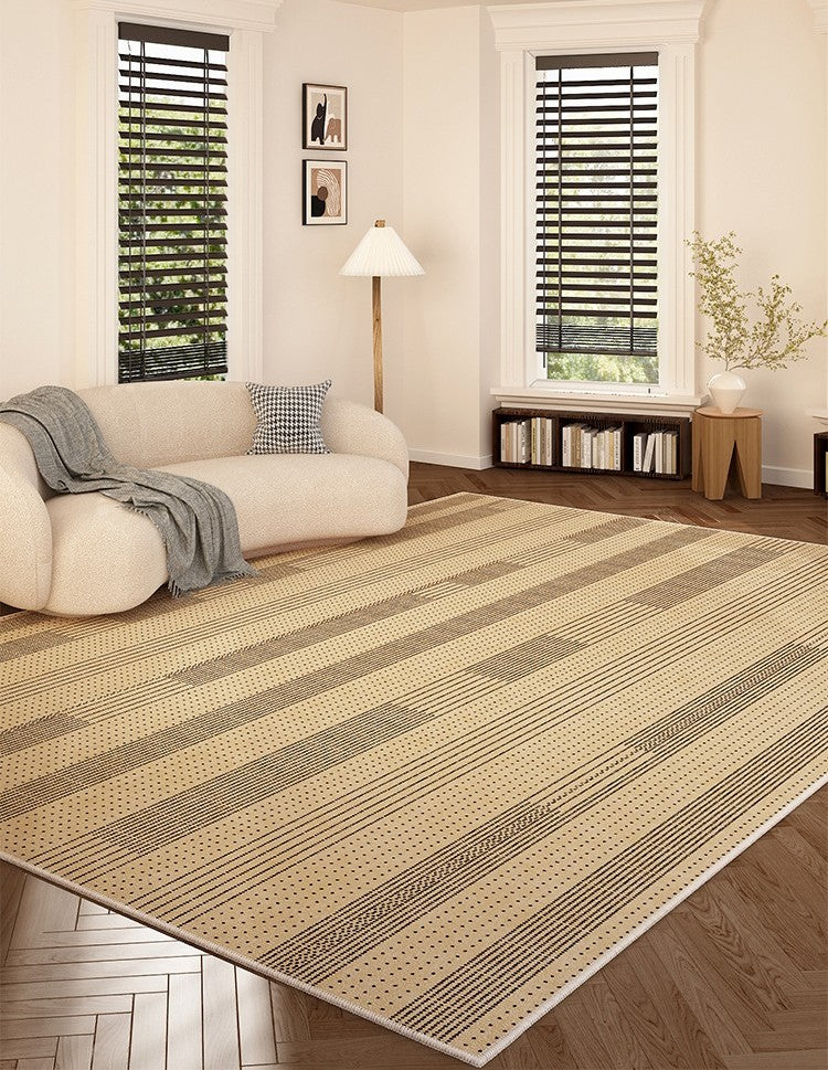 Rectangular Modern Rugs under Sofa, Dining Room Floor Carpets, Bedroom Contemporary Soft Rugs, Mid Century Modern Rugs in Living Room-artworkcanvas