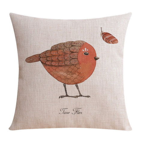 Love Birds Throw Pillows for Couch, Simple Decorative Pillow Covers, Decorative Sofa Pillows for Children's Room, Singing Birds Decorative Throw Pillows-artworkcanvas