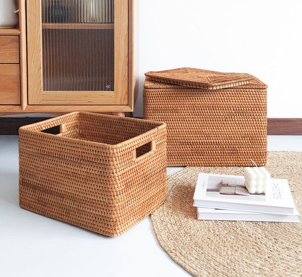 Storage Baskets for Toys, Rectangular Storage Basket for Shelves, Storage Basket with Lid, Storage Baskets for Bathroom, Storage Baskets for Clothes-artworkcanvas