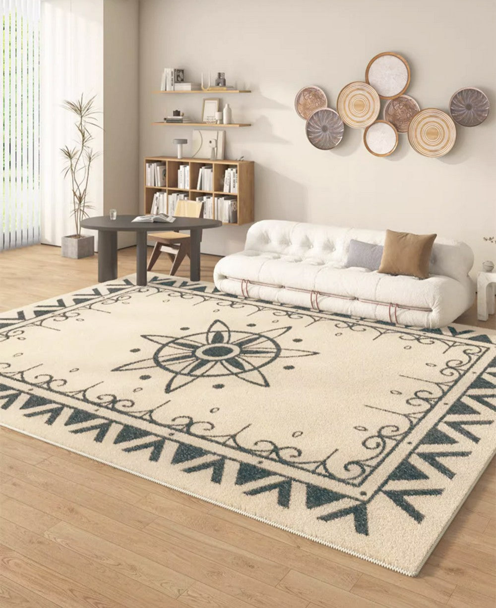 Hallway Modern Runner Rugs, Thick Contemporary Area Rugs Next to Bed, Abstract Area Rugs for Living Room, Modern Rugs under Dining Room Table-artworkcanvas