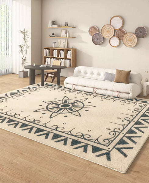 Hallway Modern Runner Rugs, Thick Contemporary Area Rugs Next to Bed, Abstract Area Rugs for Living Room, Modern Rugs under Dining Room Table-artworkcanvas