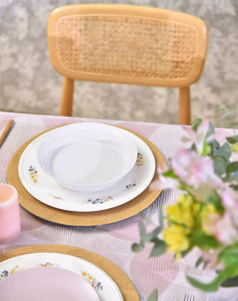 Simple Contemporary Pink Cotton Tablecloth, Square Tablecloth for Round Table,Large Rectangle Table Covers for Dining Room Table, Modern Table Cloths for Kitchen-artworkcanvas