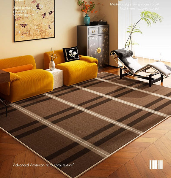 Bedroom Modern Floor Rugs, Modern Area Rug for Living Room, Mid Century Contemporary Rugs under Sofa, Large Area Rugs for Office-artworkcanvas