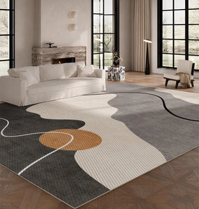 Dining Room Floor Carpet Placement Ideas, Geometric Area Rugs for Bedroom, Modern Area Rugs for Living Room, Abstract Contemporary Modern Rugs-artworkcanvas