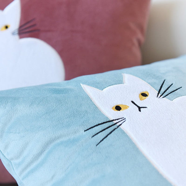 Cat Decorative Throw Pillows for Couch, Modern Sofa Decorative Pillows, Lovely Cat Pillow Covers for Kid's Room, Modern Decorative Throw Pillows-artworkcanvas