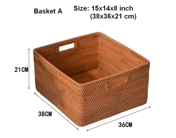 Storage Baskets for Bedroom, Extra Large Storage Basket for Clothes, Rectangular Storage Baskets, Storage Basket for Shelves-artworkcanvas