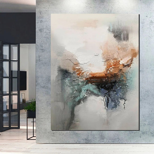 Large Canvas Painting, Acrylic Painting for Dining Room, Living Room Wall Painting, Contemporary Wall Painting, Modern Artwork-artworkcanvas