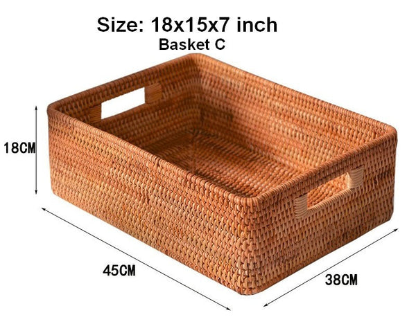 Storage Baskets for Bedroom, Extra Large Storage Basket for Clothes, Rectangular Storage Baskets, Storage Basket for Shelves-artworkcanvas