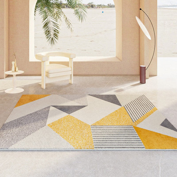 Dining Room Modern Rugs, Geometric Modern Rugs for Living Room, Large Modern Floor Carpets, Contemporary Modern Rugs for Dining Room-artworkcanvas