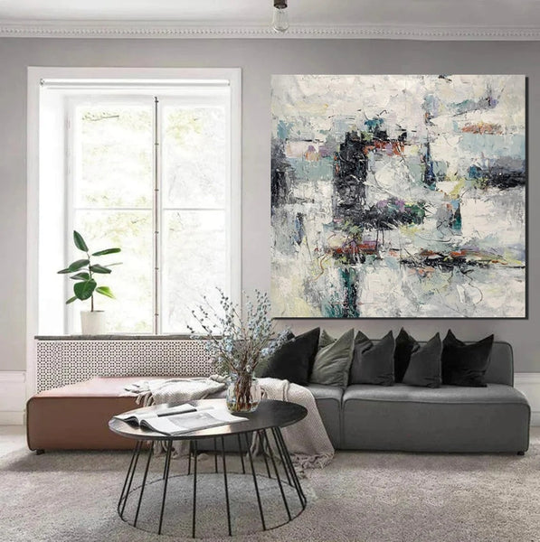 Large Simple Modern Art, Abstract Acrylic Painting, Bedroom Wall Art Paintings, Contemporary Wall Art Paintings, Acrylic Paintings for Living Room-artworkcanvas