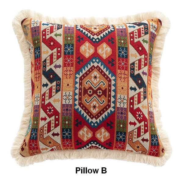 Bedroom Bohemian Decorative Sofa Pillows, Oriental Throw Pillow for Couch, Geometric Decorative Throw Pillows for Living Room (Copy)-artworkcanvas