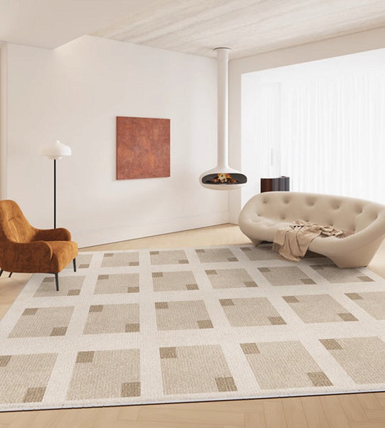 Abstract Contemporary Rugs for Bedroom, Modern Rugs under Sofa, Modern Soft Rugs for Living Room, Dining Room Floor Rugs, Modern Rugs for Office-artworkcanvas