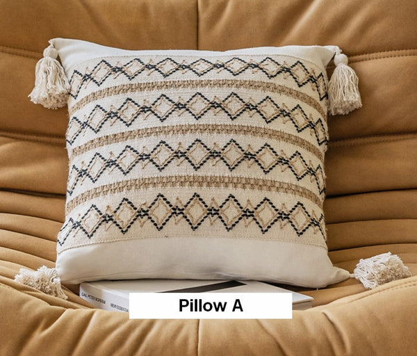 Modern Square Decorative Pillows for Couch, Large Modern Decorative Pillows for Bedroom, Contemporary Modern Sofa Pillows, Decorative Pillow Covers-artworkcanvas