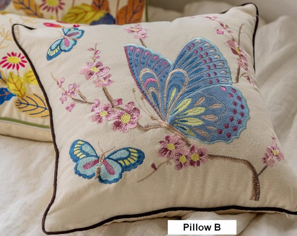 Modern Decorative Pillows for Couch, Butterfly Dragonfly Cotton and linen Pillow Cover, Decorative Throw Pillows for Living Room, Decorative Sofa Pillows-artworkcanvas