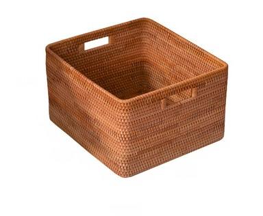 Oversized Rattan Storage Basket, Extra Large Rectangular Storage Basket for Clothes, Storage Baskets for Bathroom, Bedroom Storage Baskets-artworkcanvas