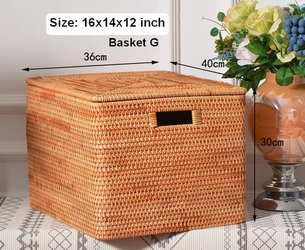 Storage Baskets for Bedroom, Extra Large Storage Basket for Clothes, Rectangular Storage Baskets, Storage Basket for Shelves-artworkcanvas