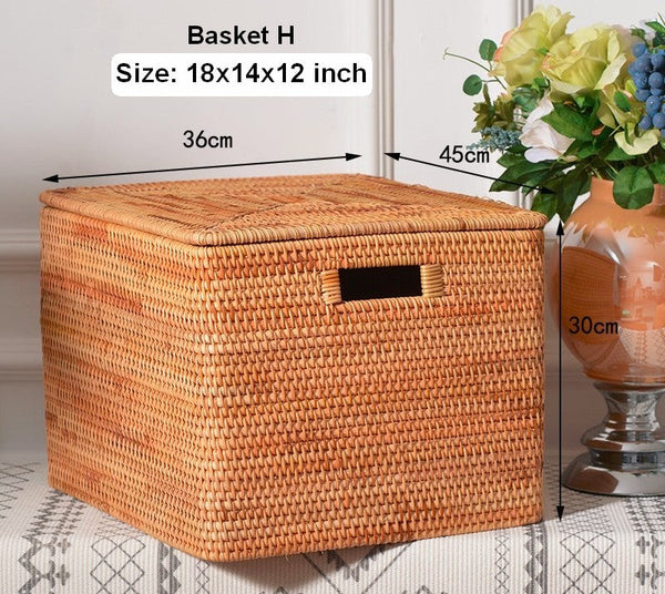 Storage Baskets for Bedroom, Extra Large Storage Basket for Clothes, Rectangular Storage Baskets, Storage Basket for Shelves-artworkcanvas