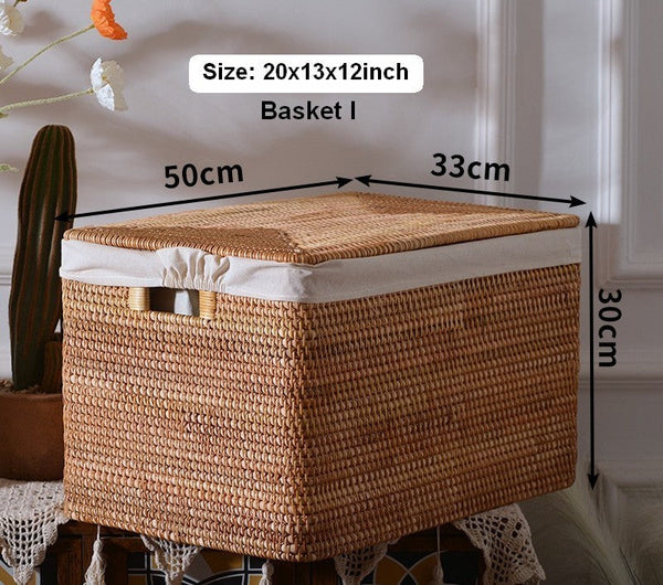 Storage Baskets for Bedroom, Extra Large Storage Basket for Clothes, Rectangular Storage Baskets, Storage Basket for Shelves-artworkcanvas