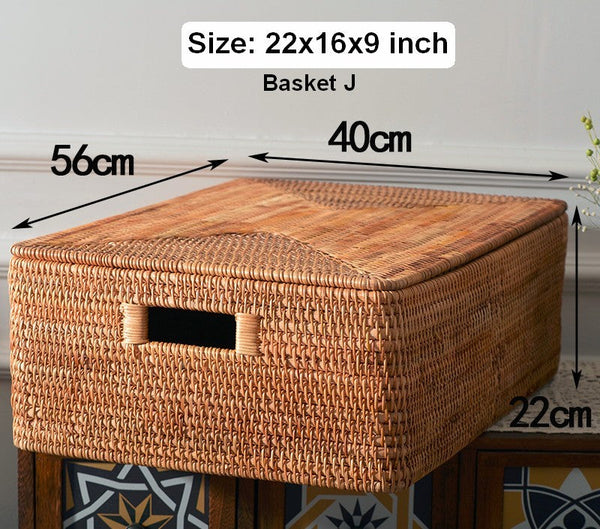 Storage Baskets for Bedroom, Extra Large Storage Basket for Clothes, Rectangular Storage Baskets, Storage Basket for Shelves-artworkcanvas