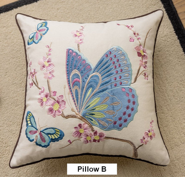 Modern Decorative Pillows for Couch, Butterfly Dragonfly Cotton and linen Pillow Cover, Decorative Throw Pillows for Living Room, Decorative Sofa Pillows-artworkcanvas