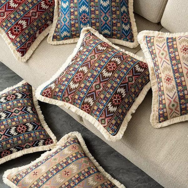 Unique Decorative Throw Pillows, Bohemian Decorative Sofa Pillows for Living Room, Extra Large Modern Geometric Pillows, Oriental Throw Pillow for Couch-artworkcanvas