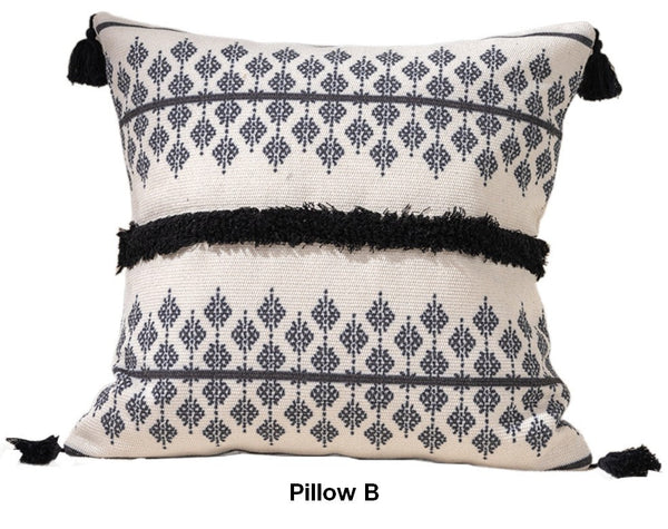 Bohemian Decorative Sofa Pillows for Bedroom, Decorative Square Pillow Covers, Geometric Pattern Decorative Pillow for Couch-artworkcanvas