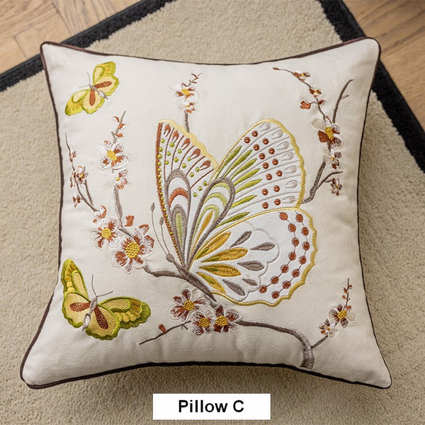 Modern Decorative Pillows for Couch, Butterfly Dragonfly Cotton and linen Pillow Cover, Decorative Throw Pillows for Living Room, Decorative Sofa Pillows-artworkcanvas