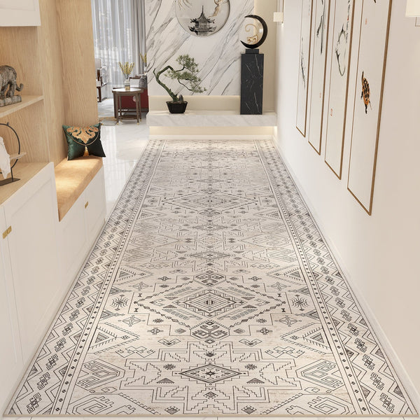 Non Slip Entrance Runner Rugs, Bedside Runner Rugs, Entryway Runner Rug Ideas, Traditional Morocco Long Narrow Runner Rugs, Extra Long Hallway Runners-artworkcanvas