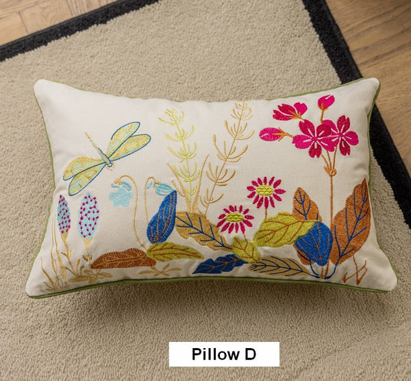 Modern Decorative Pillows for Couch, Butterfly Dragonfly Cotton and linen Pillow Cover, Decorative Throw Pillows for Living Room, Decorative Sofa Pillows-artworkcanvas