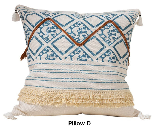 Bohemian Decorative Sofa Pillows for Bedroom, Decorative Square Pillow Covers, Geometric Pattern Decorative Pillow for Couch-artworkcanvas