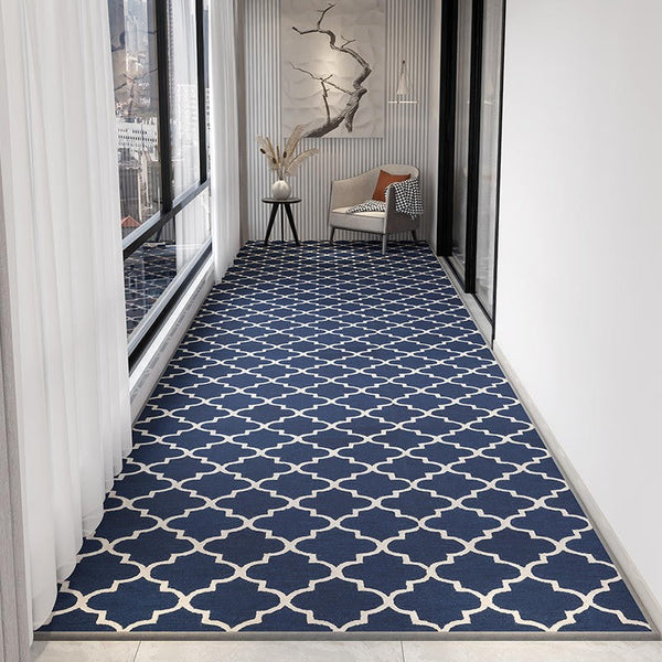 Kitchen Runner Rugs, Modern Long Hallway Runners, Entrance Hallway Runners, Long Narrow Blue Runner Rugs, Contemporary Entryway Runner Rug Ideas-artworkcanvas