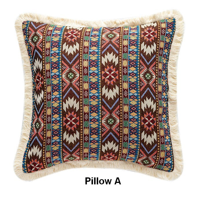 Bedroom Decorative Throw Pillows, Bohemian Decorative Sofa Pillows for Living Room, Extra Large Modern Geometric Pillows, Oriental Throw Pillow for Couch-artworkcanvas