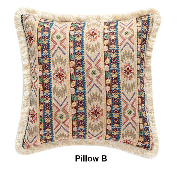 Bohemian Decorative Sofa Pillows for Living Room, Oriental Throw Pillow for Couch, Modern Geometric Decorative Throw Pillows for Bedroom-artworkcanvas