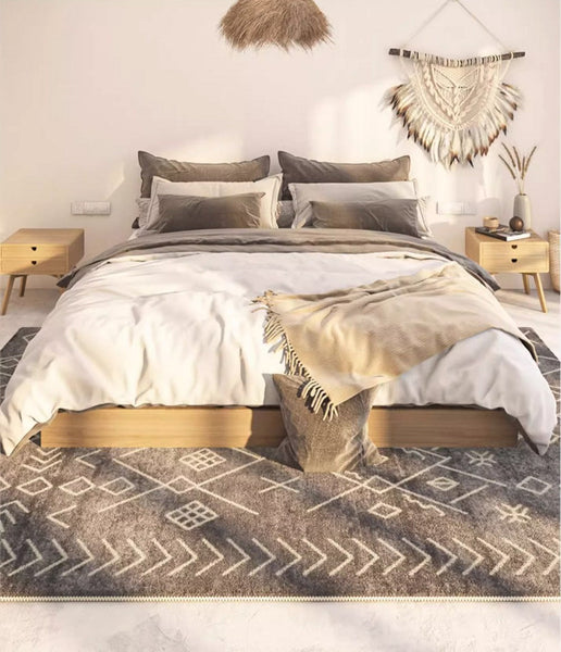 Thick Modern Rugs Next to Bed, Entryway Modern Runner Rugs, Contemporary Modern Rugs for Living Room, Modern Runner Rugs for Hallway-artworkcanvas