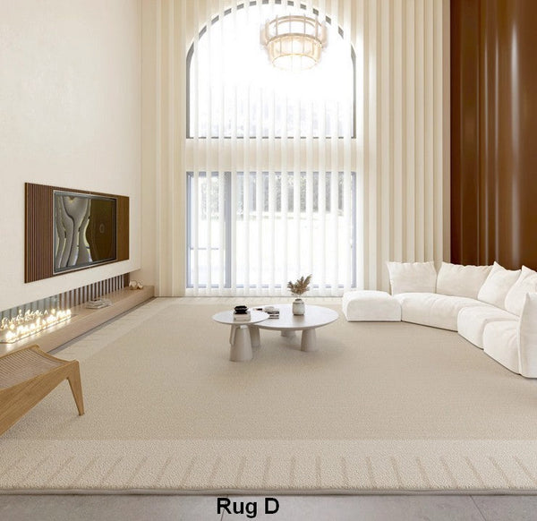 Modern Rugs for Dining Room, Bedroom Modern Rugs, Cream Color Geometric Modern Rugs, Contemporary Soft Rugs for Living Room-artworkcanvas