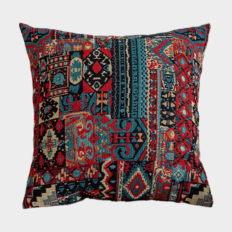 Traditional Rustic Sofa Pillows for Bedroom, Large Decorative Throw Pillows, Geometric Pattern Throw Pillow for Couch, Bohemian Decorative Sofa Pillows-artworkcanvas