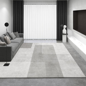 Living Room Modern Rugs, Dining Room Geometric Modern Rugs, Bedroom Modern Rugs, Extra Large Gray Contemporary Modern Rugs for Office-artworkcanvas