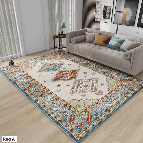 Vintage Area Rugs for Dining Room, Morocco Area Rugs for Living Room, Traditional Persain Rugs for Bedroom, Traditional Colorful Persian Rugs-artworkcanvas