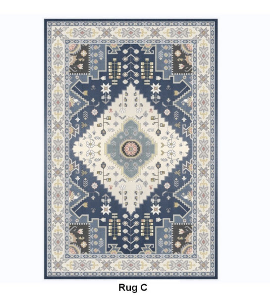 Vintage Area Rugs for Dining Room, Morocco Area Rugs for Living Room, Traditional Persain Rugs for Bedroom, Traditional Colorful Persian Rugs-artworkcanvas