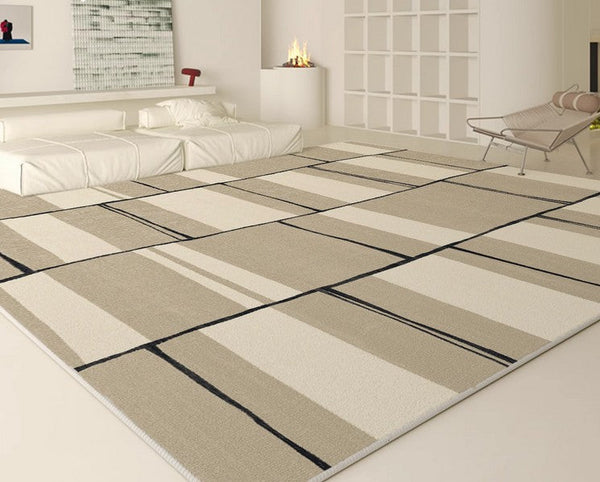 Modern Area Rug for Living Room, Contemporary Soft Rugs under Sofa, Bedroom Modern Floor Rugs, Large Area Rugs for Office-artworkcanvas